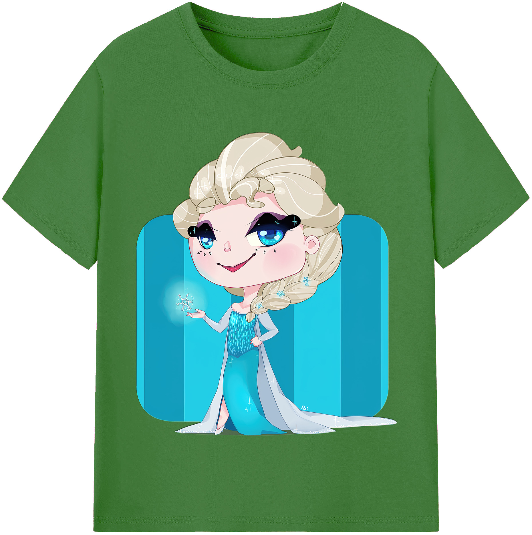 （画像用） アナと雪の女王 アンナ エルサ Frozen Anna Elsa レディースカジュアルプリントTシャツ（綿100％）